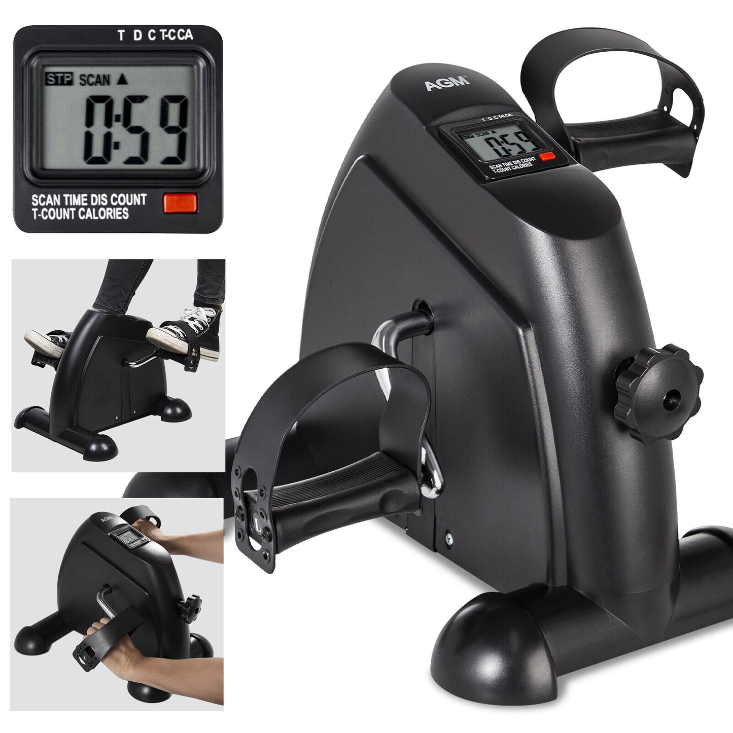 Mini Fitnessbike Pedaltrainer Heimtrainer LCD Armtrainer Und Beintrainer AGM