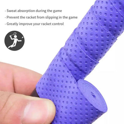 3PCS Tennis Racket Grip Tape PU Absorbent Tennis Racket Badminton Grip Tape anti Slip Tennis Accessories