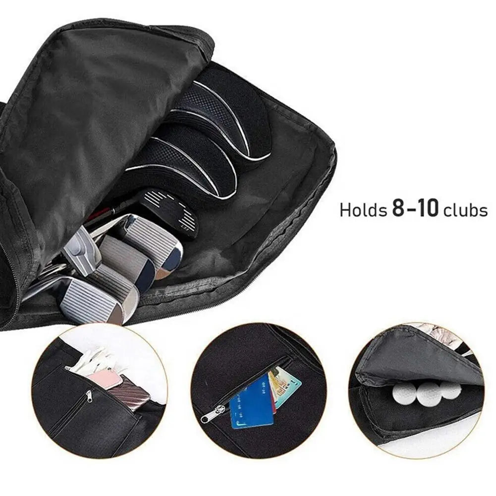 Golf Sunday Bag Golf Club Bag Mini Golf Bag Training Practice Golf Bag Travel Case Foldable Golf Bags for Men Women