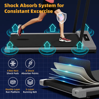 Multi-Function Treadmill Mini Display Remote-Controllable Speed-Adjustable Foldable Lightweight Treadmill Fitness Equipment